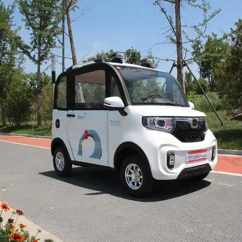 手把式老年四轮代步车 电瓶车 成人全封闭家用电动车小型女士包邮