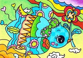 小学生彩色的梦儿童画作品欣赏