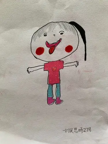 一年级美术期末展示《自画像》(一·17班)