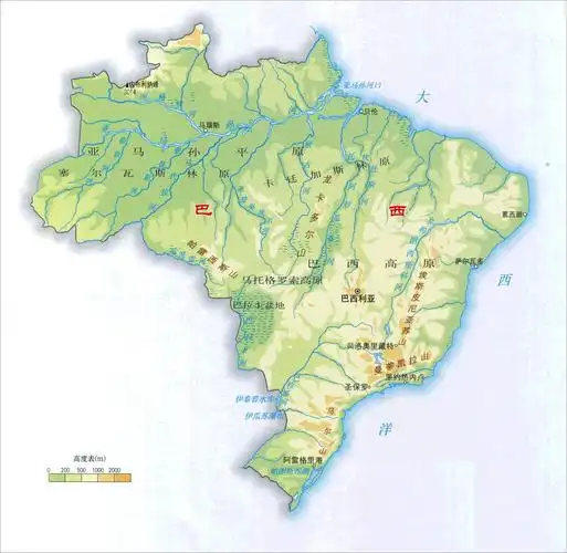 【资源小结】南美洲各国地形图