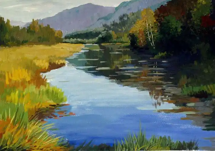 (艺美中心)分享:色彩水粉风景画欣赏