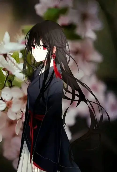 黑发赤瞳少女 _ 没有错过你 插画 动漫 封面 人物 [图片专辑] _ 图片