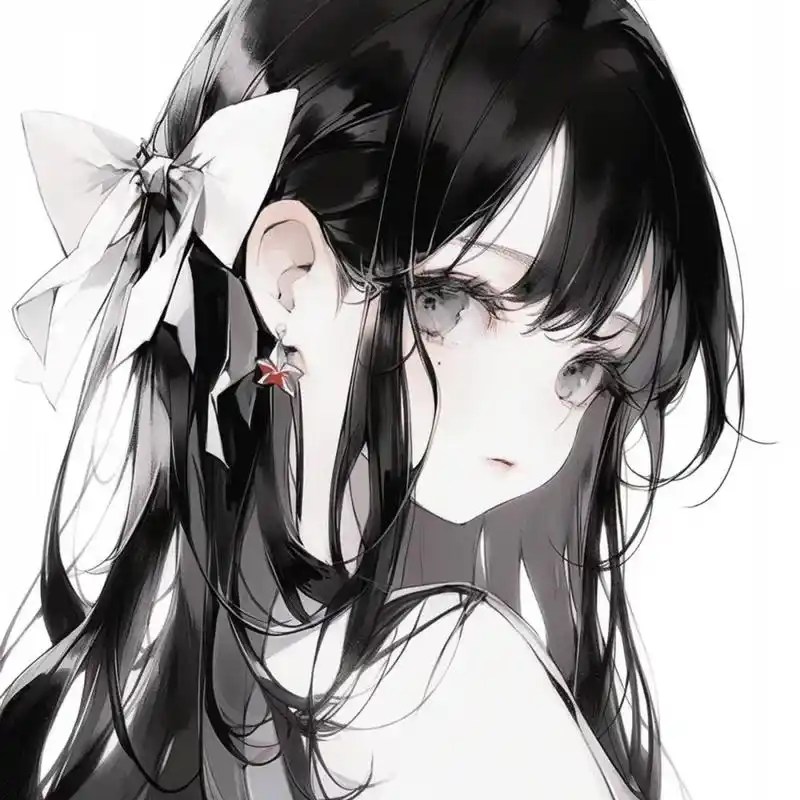 黑白女头 | 黑白动漫高冷女生头像  #头像