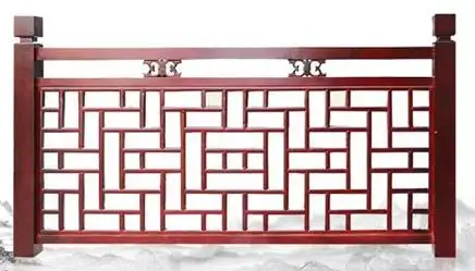 北镇室内室外中式仿古别墅木楼梯扶手以及实景展示-喜迎门