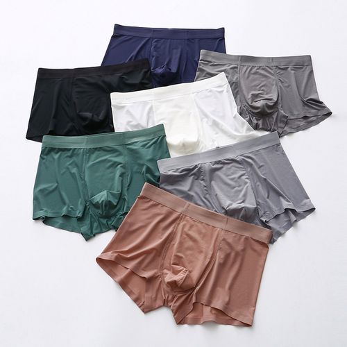 2021夏季薄款男士冰丝无痕内裤日系透气平角内裤男裤头