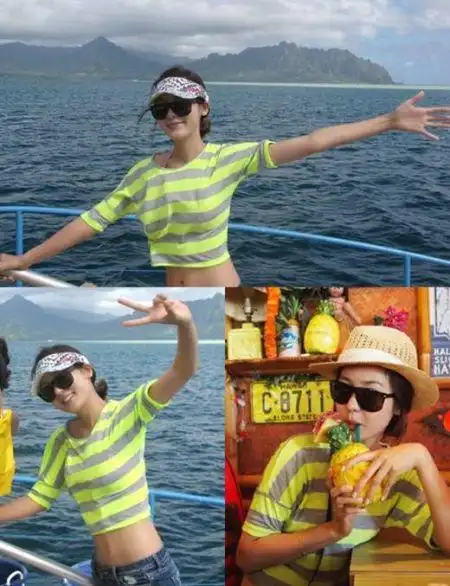 【2011.08.30】【明星】成宥利自曝夏威夷休假照 悠闲享受秀蛮腰