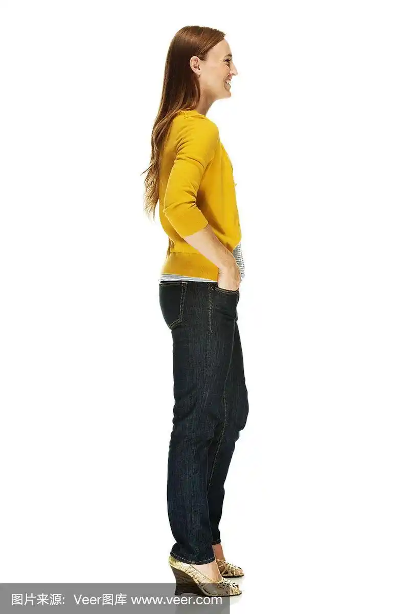 一个年轻女人的侧面图