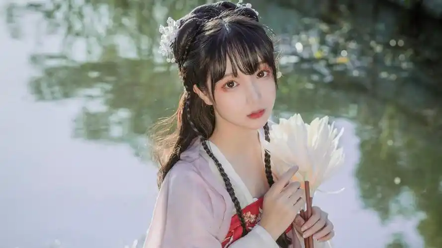 汉服古风美女清纯唯美仙气户外摄影写真