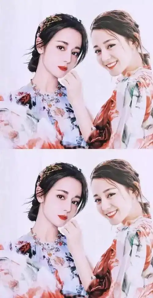 迪丽热巴与迪丽冷巴双双来袭热的可爱冷的高贵