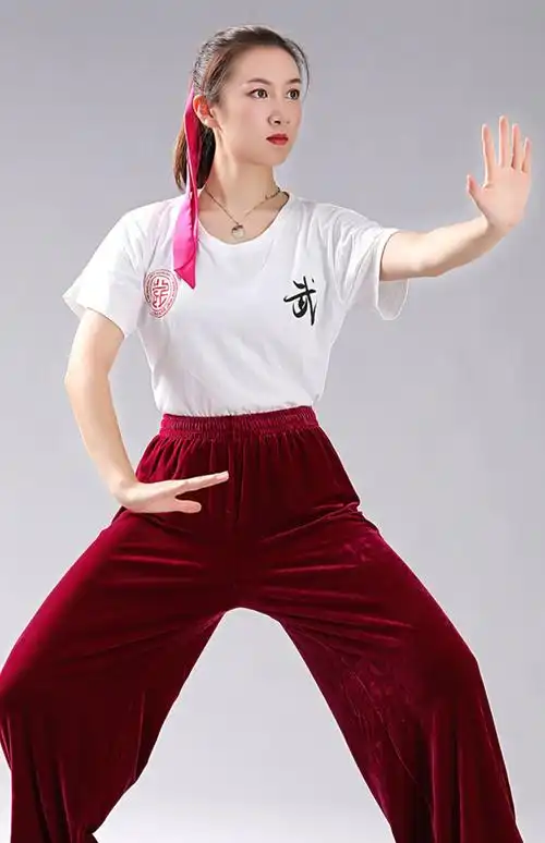 武极堂秋冬太极服劲武太极裤女秋冬季保暖加厚金丝绒太极拳练功服装