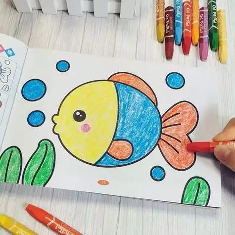 园美术作品马路上的汽车美术作品儿童涂色画简笔画学画本2-3-4-5-6岁