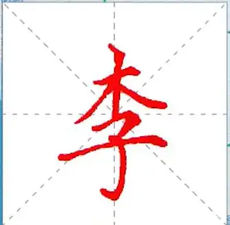 手写百家姓丨「李」姓的楷行隶3种书体及写法