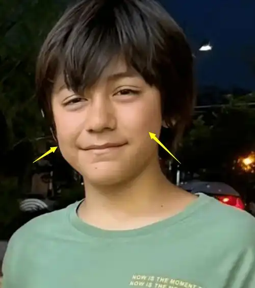 再看诺一和小时候对比,变化也不小.