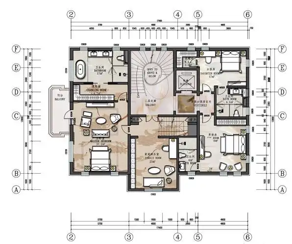 九章别墅s2户型精装样板房 - 混搭风格一室一厅一卫装修效果图 - ***2