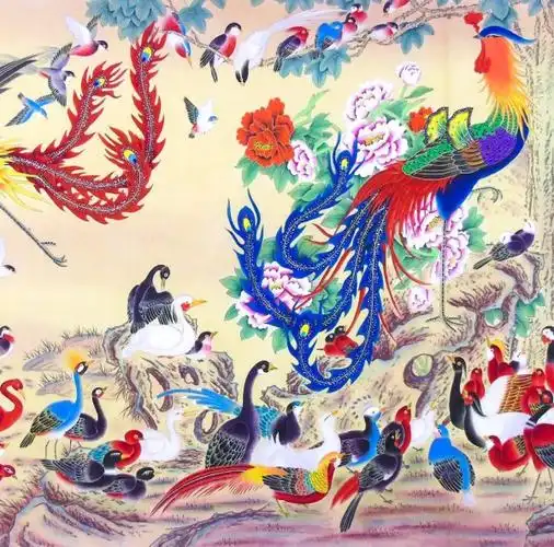 百鸟朝凤作者王留成作品尺寸2真假_图片_价格_评级-书画篆刻-爱藏网