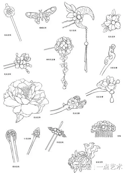 分享一组古风素材,带你画好古风插画|手绘|绘画|线稿_网易订阅
