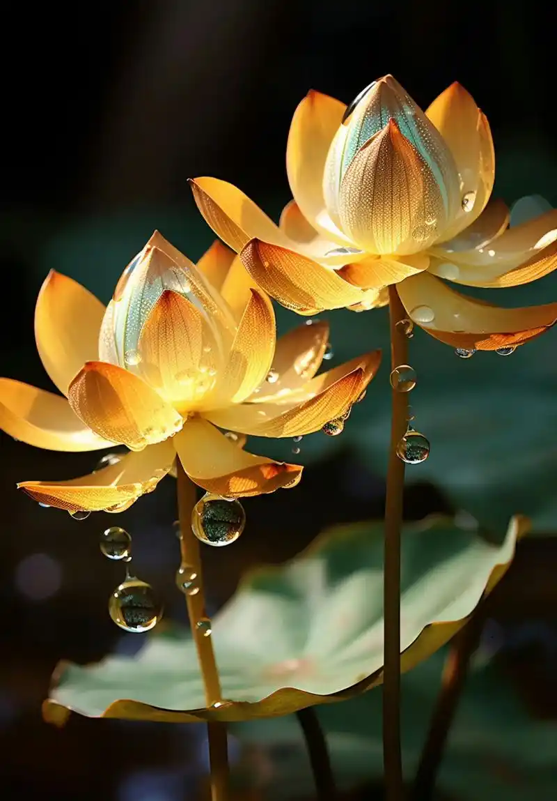 "心如莲花,人生才会一路芬芳"若你看到金色莲花,那便是好运的开始