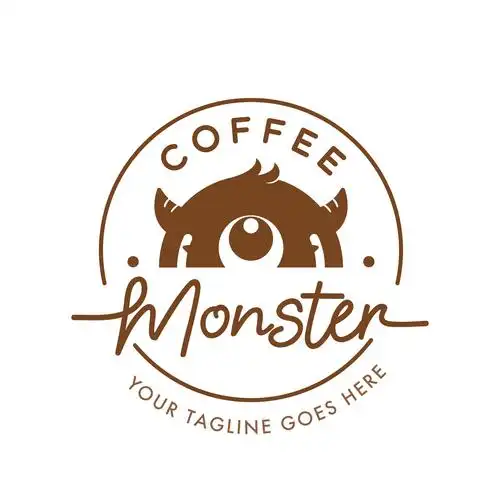 怪兽咖啡logo设计图案0
