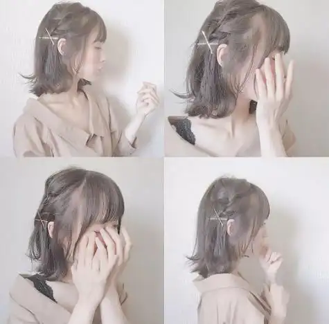 半长头发怎么扎可爱 小清新扎发简单显气质 - 女士扎发 - 发型站