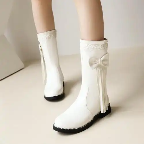 女童靴子春秋秋季新款儿童流苏短靴小女孩冬季皮靴