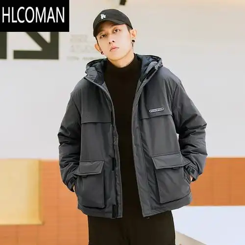hlcoman工装棉衣男冬季加厚2023新款外套棉服冬款派克服冬装棉袄子