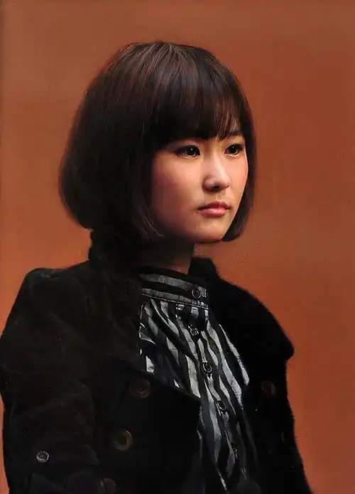 这位年轻小伙油画中的美女纤毫毕现,细腻逼真_网易订阅