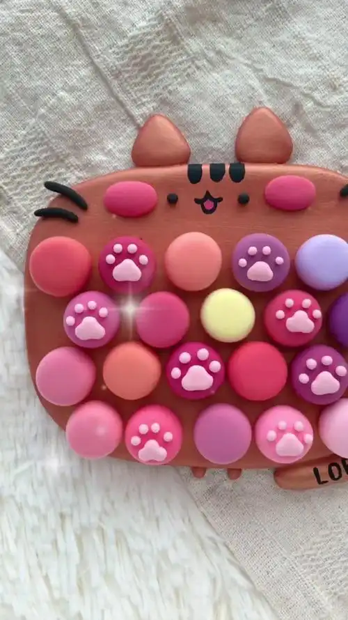 粘土教程奶fufu萌物仙女专用粉嫩猫爪键盘