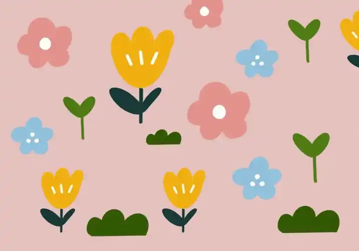 卡通花花壁纸新鲜出炉啦