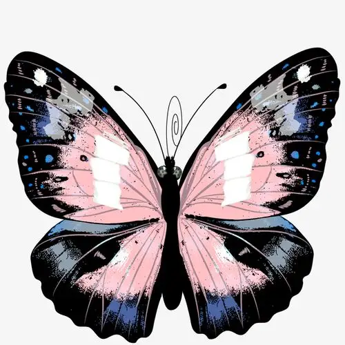 手绘蝴蝶素材免费下载_觅元素