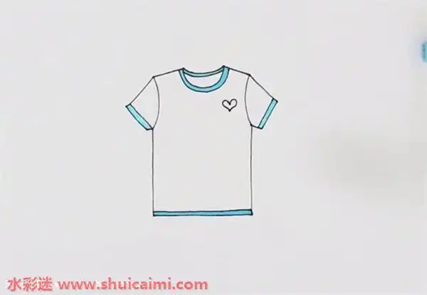 半袖怎么画半袖简笔画简单易画彩色