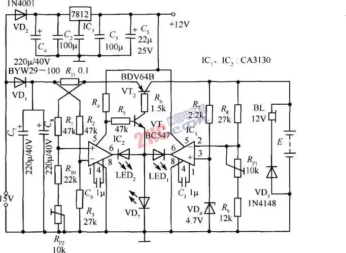 汽车电池充电器电路图