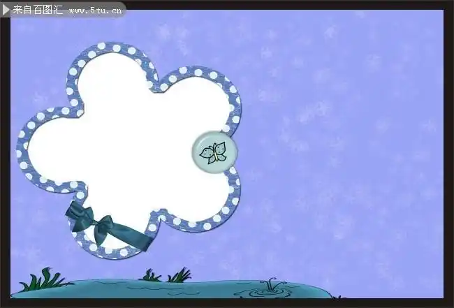 卡通相册背景素材-儿童模板-百图汇素材网