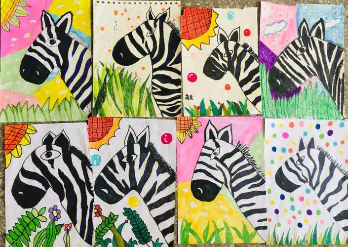 儿童创意绘画斑马