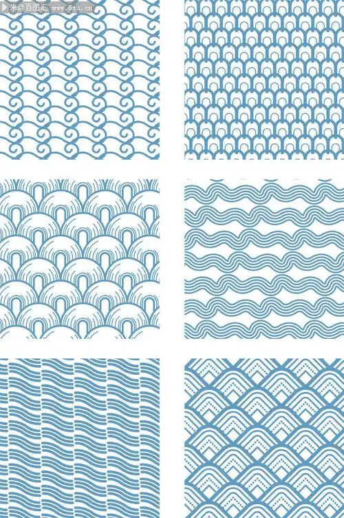 海浪矢量花纹图片下载