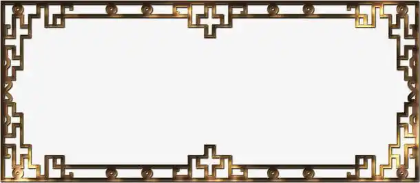 中国风金色矩形边框