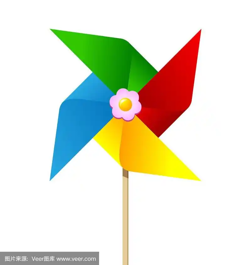 彩色的纸纸风车