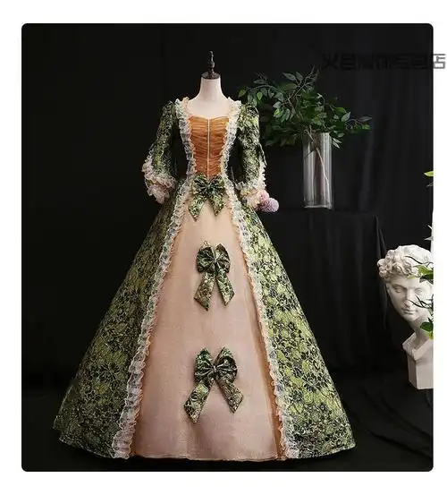 【欧式宫廷礼服演出服女】中世纪英国宫廷服装开场舞大裙摆仙女欧洲