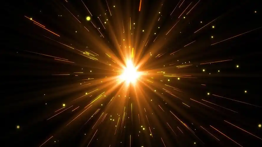 4k金色光束光线汇聚亮光动画元素特效元素一束光元素