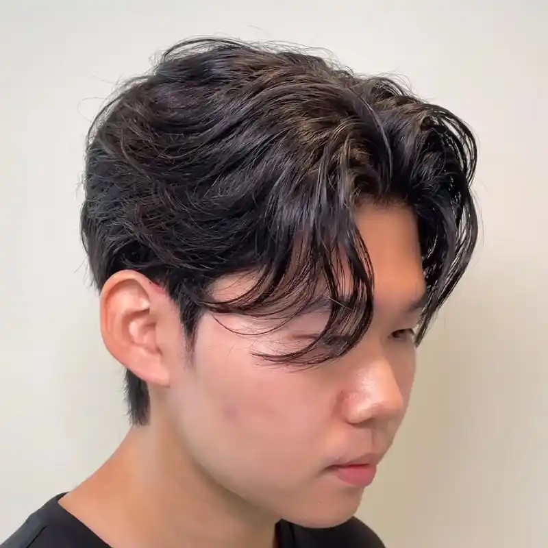 被女朋友夸爆的发型! 男士最帅韩系微分气垫烫!头顶长度 - 抖音