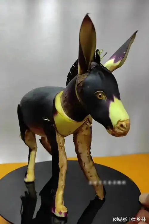 人才啊用茄子做的手工小毛驴做的太像了真是栩栩如生
