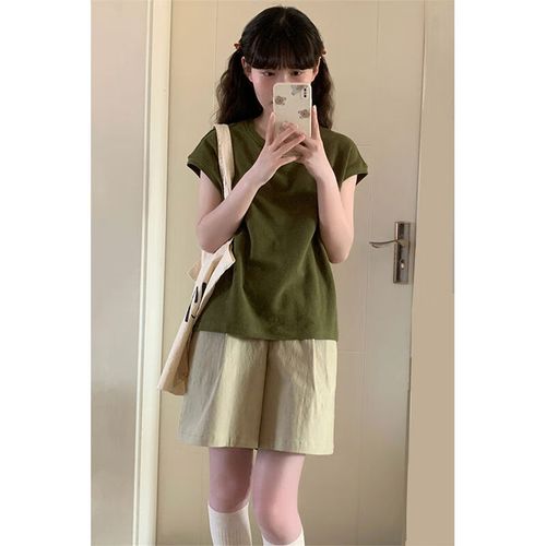 赫莘男士裤衩外穿夏季运动套装女学生韩版宽松时尚小个子短袖短裤休闲