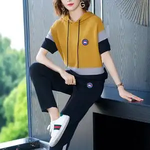 运动衫女套装夏冰丝