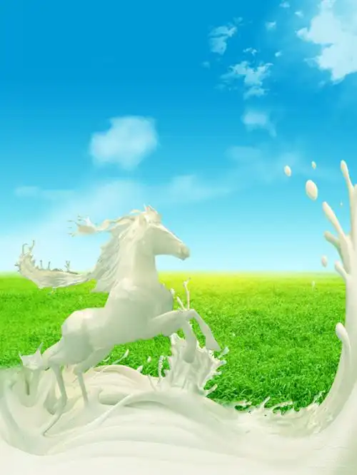 【psd】草原牛奶海报模板设计广告模板设计