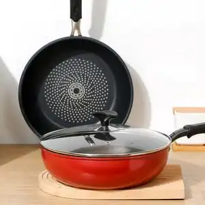 电磁炉平底炒锅加厚图片