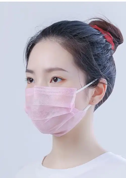 包装夏天不勒耳宽带口罩成人男女升级款不勒耳二层蓝色100只单独包装