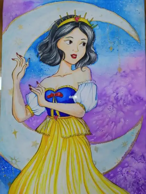 水彩白雪公主