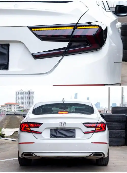 适用于十代雅阁尾灯总成改装十代半雅阁led流光转向刹车灯led尾灯