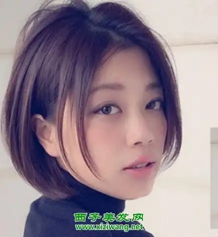 大鼻子圆脸什么发型好看