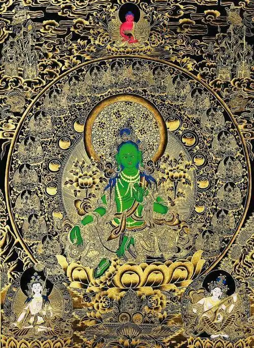 梵林文化绿度母藏传佛教观世音菩萨的化身