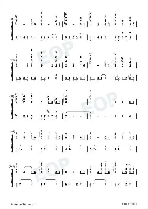 太空吴青峰双手简谱预览4